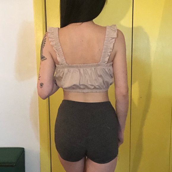 Two Black and Tan Tank Crop Tops - Picture 3 of 3